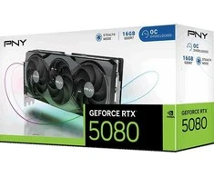 Vaizdo plokštė Pny Technologies PNY GeForce RTX 5080 įsijungęs trigubas ventiliatorius GPU NVIDIA 16 GB GDDR7