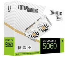 „Zotac GAMING GeForce RTX 5060 Twin Edge OC Baltas Edition“ NVIDIA 8 GB GDDR7