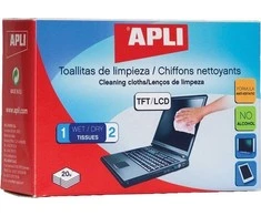 Valiklis Apli sudrėkintos ir sausos servetėlės LCD / TFT 100 vnt (AP11828) valymui