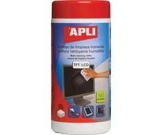 Valiklis Apli Drėgnos servetėlės LCD/TFT ekranams valyti 100 vnt. (AP11823)