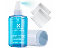 Valiklis K&amp;F ekranų valymo rinkinys LCD monitoriams K&amp;F skystis 200 ml + 3x šluostė / KF08.059 / Nešiojamas valymo rinkinys