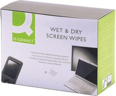 Valiklis Q-Connect drėkintos ir sausos TFT / LCD ekrano servetėlės 40 vnt.