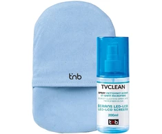 Valiklis TnB Skysčio ekranams valyti TV LCD PC monitorių 200ml + pirštinė rinkinys 2in1 / Tvclean (SB12250)