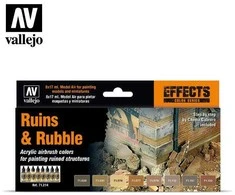 Vallejo 71.214 – Model Air – Efektai – Griuvėsiai ir nuolaužos (8 x 17 ml)