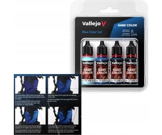 Vallejo : 72.376 - Žaidimo spalva - mėlynos spalvos rinkinys 4 x (18 ml)