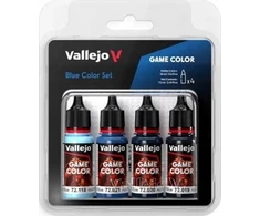 Vallejo : 72.376 - Žaidimo spalva - mėlynos spalvos rinkinys 4 x (18 ml)