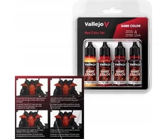 Vallejo : 72.377 - Žaidimo spalva - Raudonų spalvų rinkinys 4 x (18 ml)
