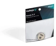 Vallejo : Oro purkštukas - 0,3 keičiamas purkštukas / purkštuko dangtelis (Innovator, Profinish ir EasyAir) (2030786)