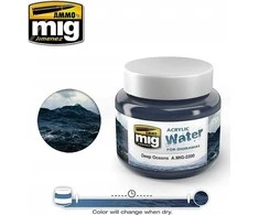 AMMO by MIG Jimenez AMMO MIG akrilinis vanduo Deep Oceans 250 ml – gili jūra dioramoms A.MIG-2200