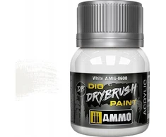 AMMO by MIG Jimenez AMMO by Mig DRYBRUSH balti sendinimo dažai 40 ml (0600)