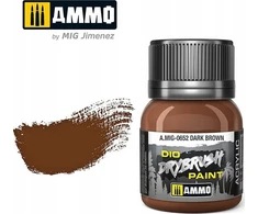 AMMO by MIG Jimenez AMMO MIG Drybrush sendinimo dažai, tamsiai rudi, 40 ml (A.MIG-0652)
