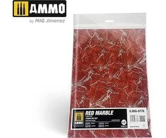AMMO by MIG Jimenez AMMO Raudona Marble apvalūs marmuro išpjovimai wargame bazėms 28–50 mm, 8778