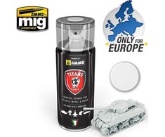 AMMO by MIG Jimenez Titans Hobby baltas matinis akrilinis purškiamas gruntas 400 ml