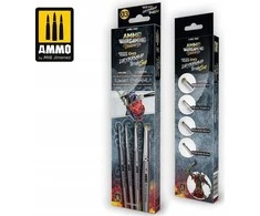 AMMO by MIG Jimenez AMMO MIG DIO Drybrush teptukų rinkinys miniatiūroms — ožkos/sintet., 4 dydžiai