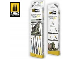 AMMO by MIG Jimenez AMMO MIG teptukų rinkinys dioramų sendinimui, 5 vnt., 7611