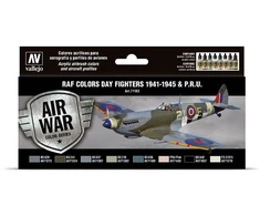 Vallejo Vallejo: 71.162 - Model Air - Air War - RAF spalvos - Dienos naikintuvai 1941-1945 ir P.R.U. (8x18 ml)