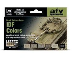 Vallejo Vallejo: 71.210 - Model Air - AFV - IDF spalvos - Izraelio gynybos pajėgos (6x18 ml)