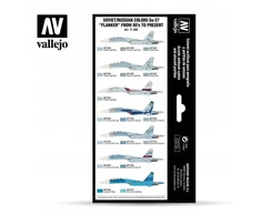 Vallejo Vallejo: 71.602 – Modelis Oras – Oro karas – Sovietinės/Rusijos spalvos Su-27 „Flanker“ nuo 80-ųjų iki šių dienų (8x18 ml)
