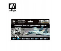 Vallejo Vallejo: 71.602 – Modelis Oras – Oro karas – Sovietinės/Rusijos spalvos Su-27 „Flanker“ nuo 80-ųjų iki šių dienų (8x18 ml)