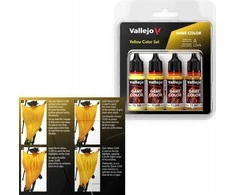 Vallejo Vallejo: 72.378 - Žaidimo spalva - Geltonos spalvos rinkinys 4 x (18 ml)
