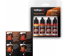 Vallejo Vallejo: 72.381 - Žaidimo spalva - Oranžinės spalvos rinkinys 4 x (18 ml)