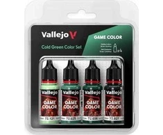 Vallejo Vallejo: 72.383 - Žaidimo spalva - Šaltai žalia spalvų rinkinys 4 x (18 ml)