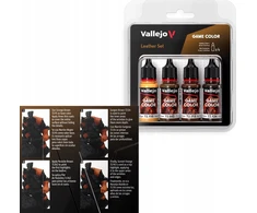 Vallejo Vallejo: 72.385 - Žaidimo spalva - Odinis rinkinys 4 x (18 ml)