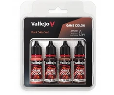 Vallejo Vallejo: 72.387 - Žaidimo spalva - Tamsios odos rinkinys (4 x 18 ml)