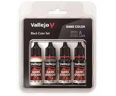 Vallejo Vallejo: 72.393 - Žaidimo spalva - Juoda spalvų rinkinys (4 x 18 ml)