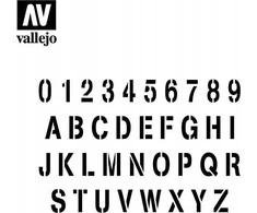 Vallejo Vallejo: trafaretai – antspaudo šriftas