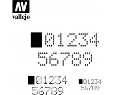 Vallejo Vallejo: Trafaretai – skaitmeniniai skaičiai