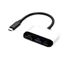 Šakotuvas VALUE C tipo prijungimo stotelė, 1x HDMI 4K30, 1x USB 3.2 Gen 1 A, 1x C tipo (PD)