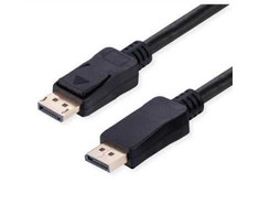 VALUE DisplayPort kabelis, v2.1, 16K@60Hz, 80Gbit/s, UHBR20, DP-DP, M/M, juodas, 2 m