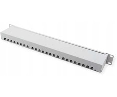 VALUE VALUE Patch panel kat. 6A (EA klasė) 19", 24 prievadai, STP, pilkas