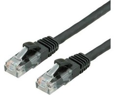 Value RJ-45-2m - UTP - CAT 6A - Pressed, sklandžiai - juoda, (21.99.1462)