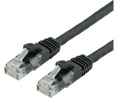 Value RJ-45-2m - UTP - CAT 6A - Pressed, sklandžiai - juoda, (21.99.1462)