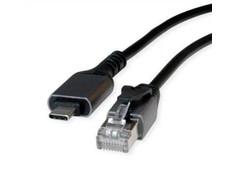 VALUE USB 3.2 Gen 2 į gigabitinį eternetą keičiantis kabelis, juodas, 3 m
