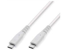 VALUE USB 3.2 Gen 2 suderinamas kabelis, PD (maitinimo) 60 W, C-C, M/M, baltas, 5 m