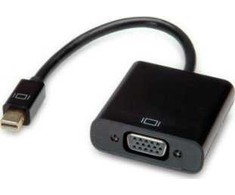 Vertė VALUE Mini DisplayPort-VGA adapteris, vyriškas Mini DP į moteriškas VGA