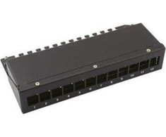 Vertė VALUE Keystone modulio laikiklis, 12 prievadų, juodas