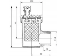 Valvex 4700750 AUTOMATINIS ATLIEŠINIMO VOŽtuvas ANGLED 1/2 '' GAMMA Baltas // G.ZODPO-1/2-VX-ANGLE-Baltas
