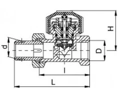 Valvex Termostatinis vožtuvas tiesus 1 / 2 "4412010