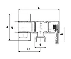 Valvex Vega kampinis vožtuvas su keramine galvute 1 / 2 "x1 / 2" (1482740)