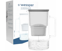 Vandens filtravimo ąsotis Wessper Aquamax Crystalline + 1 vandens filtras | pilkas