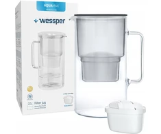 Vandens filtravimo ąsotis Wessper Aquamax Crystalline + 1 vandens filtras | juodas