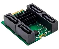 Vantec InLine® valdiklio M.2 rakto B+M sąsajos plokštė su 4 SATA RAID HyperDuo jungtimis