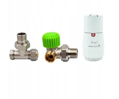 Varioterm Vario term varžtų rinkinys termostatinis kairysis VERSO su termostatine galvute TRENDY balta, VEGS05106CFK/L(PEX)