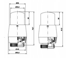 Varioterm Vario Term termostatinė galvutė Prestige GS.04-124C click RA-N juoda matinė 000M638A124