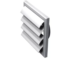 Varta Zevercsslr Plytų grotelės MVM150S, aliuminio, baltos spalvos, su tinkleliu nuo vabzdžių ir skylėmis varžtams. Matmenys 150 x 150 mm.