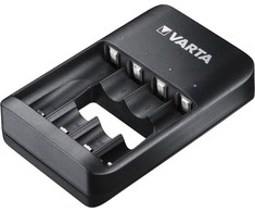 Baterijų Įkroviklis - Varta USB Quattro 57652, Įkrauna 4 Ni-MH AA/AAA Baterijas, Micro USB, Juoda